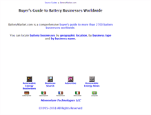 Tablet Screenshot of batterymarket.com